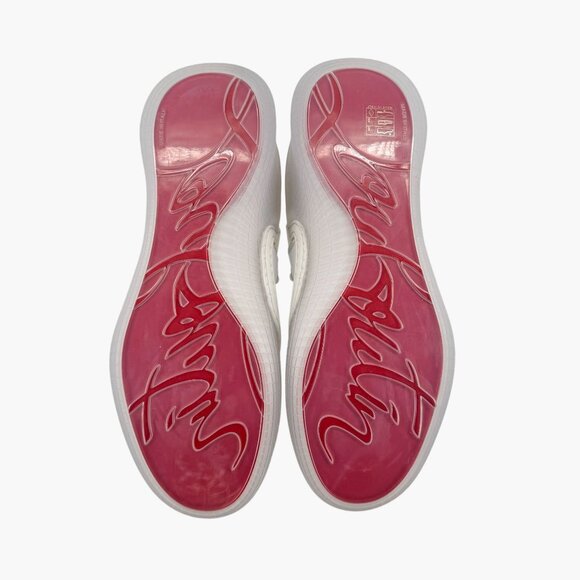 Christian Louboutin Arpoador White Drawstring Sneakers Size 39 US 9 Women 6958 - Picture 4 of 15